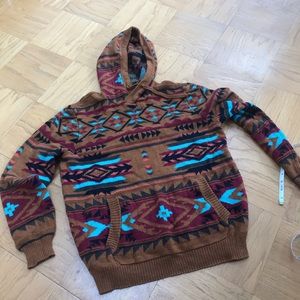 American Eagle Knitted Navajo Hoodie